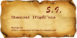 Stenczel Ifigénia névjegykártya